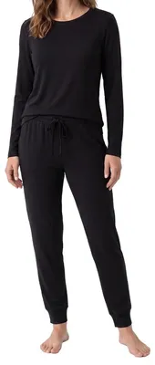 Produktbild von Schiesser Mix & Relax Schlafanzug Set aus Langarm-Shirt und langer Hose, Atmungsaktives Material, Bequemer Schnitt