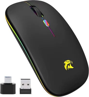 Image de 2.4 GHz Funkmaus, Bluetooth Maus, Wireless Mouse, USB Maus, 1600 DPI Optical Tracking, Für Laptop, Computer, PC, Mac, iOS, Android, iPad, Windows