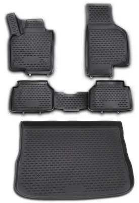 Produktbild von Gummi Kofferraumwanne + Fußmatten Set für VW Tiguan 5N, Bj. 10/2007-2016