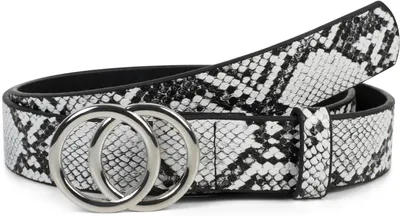 Produktbild von styleBREAKER Damen Gürtel mit Schlangen Muster und Ringschnalle, Hüftgürtel, Taillengürtel 03010094
