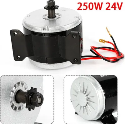 Zdjęcie produktu dla Elektryczny silnik szczotkowy, moc 250 W, DC24 V, czarny