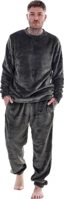 Immagine prodotto di Keanu - Pigiama con pantaloni lunghi da uomo, in pile TC786 (XXL) (Grigio)