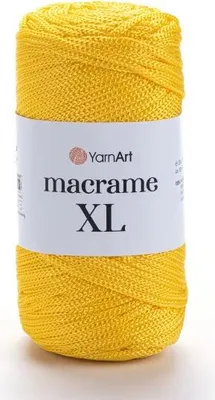 Produktbild von Makramee Garn YarnArt XL 3 mm – Farbe 142 Gelb | Robustes Polyesterseil für Deko, Taschen & DIY-Projekte - 250g