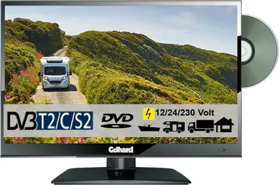 Produktbild von Gelhard GTV1682 DVD 16 Zoll Widescreen TV DVB-S2-T2 Full HD 12/24/230 Volt mit PVR-Funktion