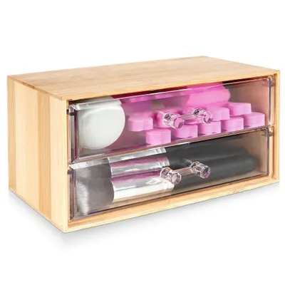 Produktbild von Organizer für Kosmetik aus Holz 18,5 x 11,5 cm