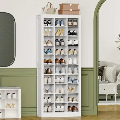 Produktbild von Schuhschrank - Schuhregal - Schuhschrank - Aufbewahrungsbox für Schuhe - Schuhausstellung - Weiß