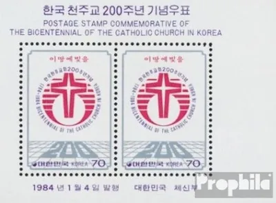 Produktbild von Briefmarken Süd-Korea 1984 Mi Block481 (kompl.Ausg.) postfrisch Katholizismus