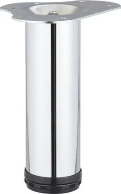 Image de Pied table basse cylindrique réglable, H. 20-23 cm acier chromé