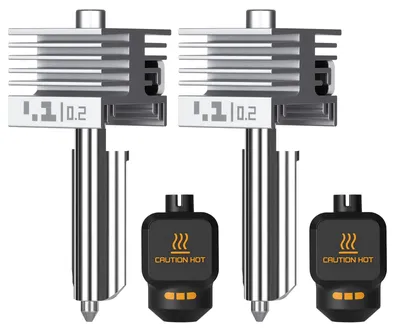 2er-Pack Hotend 0,2 mm gehärteter Stahl, kompatibel mit Bambu Lab