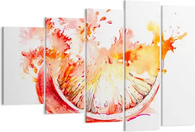 Produktbild von Bild auf Leinwand - Leinwandbild - Orange Obst Sommer - 150x100cm - Wand Bild - Wanddeko - Leinwanddruck - Bilder - Kunstdruck - Wanddekoration - Leinwand bilder - Wandkunst - EG150x100-3049