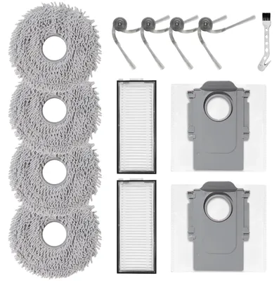 Ersatzteil-Set für Roborock Saros Z70: 4 Tücher, 2 Beutel, 4 Bürsten, 2 Filter