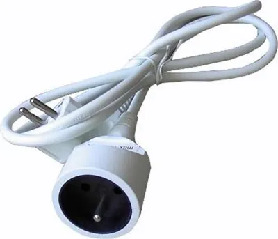 Obrázok produktu pre Solight Biely predlžovací kábel - spojka, 1 zásuvka, 1.5m PS01