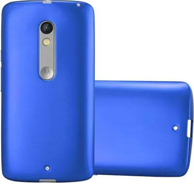 Produktbild von Cadorabo Schutzhülle für Motorola MOTO X PLAY Hülle in Blau Handyhülle TPU Silikon Etui Cover Case
