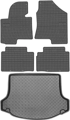 Obrázok produktu pre Kia Sportage III (SUV, modelové roky 2010-2015) - SADA: Gumové podlahové rohože + podložka do batožinového priestoru