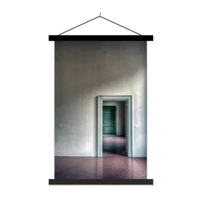 Produktbild von MuchoWow® Textilposter Architektur - Haus - Tür - Abstrakt 60x90 cm mit schwarzem Rahmen - Poster Wohnzimmer