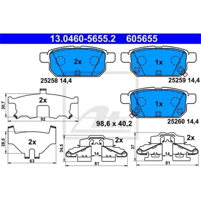 Produktbild von ATE Bremsbeläge für Suzuki Swift Sx4 Vitara