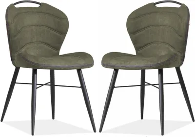 Obrázok produktu pre MX Sofa, jedálenská stolička Talent Luxor, farba: machová (sada 2 stoličiek)