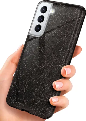 Produktbild von GLITTER-Case für Samsung Galaxy S21, Farbe:Glamour - Black