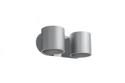 Image de Applique ORBIS 2 gris 2xG9 8W aluminium 10x12x26cm Sollux Lighting