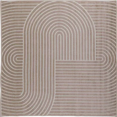 Produktbild von vidaXL Bereichsteppiche PALMERAS Beige 240 x 240 cm Polyester