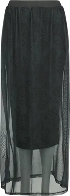 Produktbild von Outer Vision Langer Rock Damen Roses schwarz/grün M