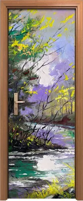 Produktbild von Türposter 70x200 cm Türaufkleber Türtapete Türfolie Klebefolie Herbst Landschaft mit Wald