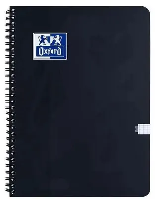 Produktbild von A5-Hefte, 80 Blatt, kariert, Oxford Esse, schwarz, 5 Stück
