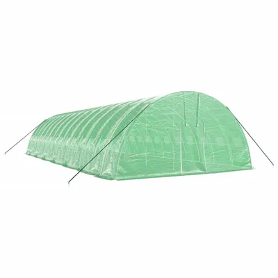 Produktbild von vidaXL Gewächshaus mit Stahlrahmen Grün 84 m² 14x6x2,85 m
