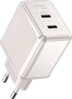 Produktbild von felixx Premium 30W Schnelllader mit Power Delivery (PD) 2 Ports - Perlmut Weiß