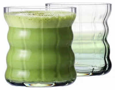 Zdjęcie produktu dla Zestaw 2 szklanek KROSNO do matcha latte i herbaty, pojemność 310 ml, kolekcja Matcha Moments