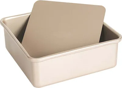 Image de CANDeal Moule à gâteaux carré Moules à pain avec revêtement antiadhésif, 22cm, fond élévateur