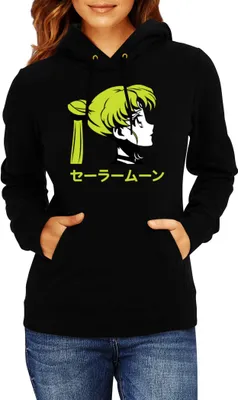 Produktbild von Damen Kapuzenpullover Japan Animation Manga Anime Comics Sailor Anime Manga Moon 03, Lady L / Schwarz