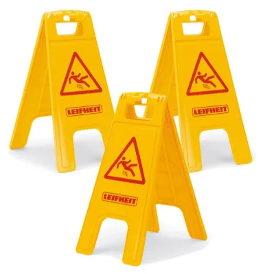 Produktbild von 3er Set Warnschild Aufsteller Achtung Rutschgefahr Leifheit Professional