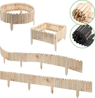 Produktbild von Aopunly Rasenkante Holzvertäfelung Beeteinfassung Beetbegrenzung Rasenkanten rasenkante kunststoff für Garten,200*20*1.5cm Hellbraun