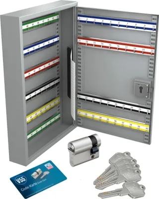 Produktbild von BASI - Schlüsselschrank mit Halbzylinder - 100 Haken - V2171-0100