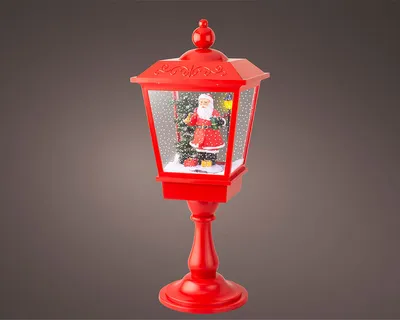 Image de Père Noël Animé Lumineux Lumineo Père Noël Animé, Musique Et 33 Led Blanc Froid - Lumineo