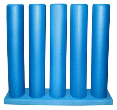 Productafbeelding van 5 Sissel Pilates Rollen Pro 90 cm plus halter - blauw