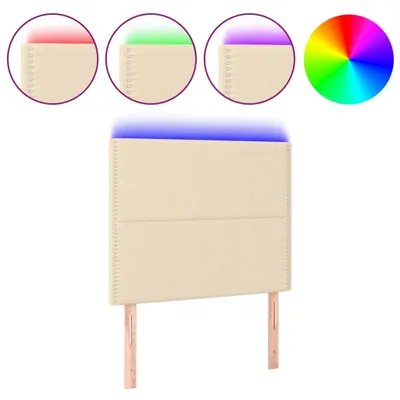 Produktbild von VidaXL 3122271, Cremefarben, Polyester, Holz, 900 mm, 118 cm, 128 cm, 50 mm