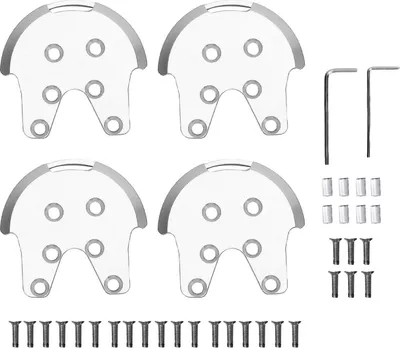 Produktbild von 4pcs Metallverstärkungsplatte Kit für DJI Phantom 2 3 Drohnen Aluminiumlegierung Schutzpropellermotor Mount Basis -Drohnenzubehör Silber Silber