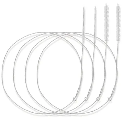 Produktbild von Flaschenbürste Rohrbürste Reinigungsbürste - 100 cm - Edelstahl und Nylon - Set mit 4 Stück - Für Rohre und Strohhalme