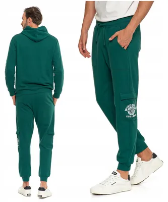 Obrázok produktu pre Pánske tepláky Moraj s manžetami a vreckami – zelené, veľkosť 3XL, pohodlné