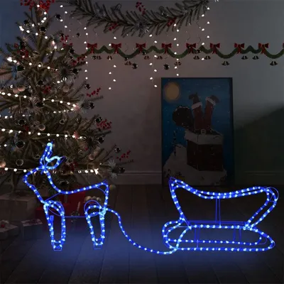 Produktbild von vidaXL Dekoracja świąteczna renifer i sanie zewnętrzne 252 LED