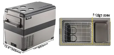 Immagine prodotto di Frigorifero portatile per auto, raffreddamento efficiente, design compatto, 45 litri