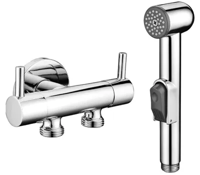 Produktbild von Sapho WC-Handbrause mit Doppelventil und Spülkasten-Wasseranschluss, Chrom