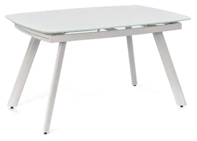 Immagine prodotto di Tavolo Allungabile 140/175/210x90x76 cm in Metallo con Top in Vetro Bianco
