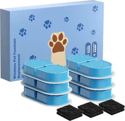Imagen del producto de Filtros para bebederos para gatos, 12 unidades, compatibles con bebederos inalámbricos de 3,2 litros