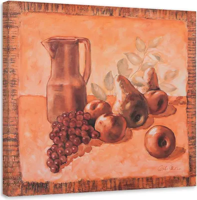 Produktbild von Leinwandbild orangen-stillleben 60x60 cm Feeby orange wandbild bereit zum aufhängen