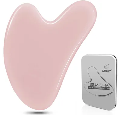 Imagen del producto de Herramienta de Masaje Gua Sha de Jade Natural para el Cuidado Facial