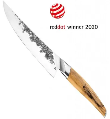 Produktbild von Katai Kochmesser mit 20,5 cm Klinge aus japanischem VG10-Stahl, Karottenholzgriff, 5 Lagen handgeschmiedet