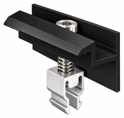 Produktbild von Endklemme Klickfix schwarz 30-40mm Solarmodul Halterung Modulklemme Solar Modul Klemme Befestigung Halterung PV Montage Panel Aluminium Profil